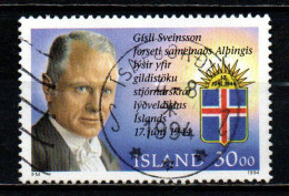 ISLANDA - 1994 - GISLI SVEINSSON - POLITICO - USATO - Oblitérés