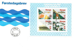 Norway 1987 Stamps Day 1987 With Bloc Norwegian Working Life, Mi Bloc 8 FDC - Andere & Zonder Classificatie