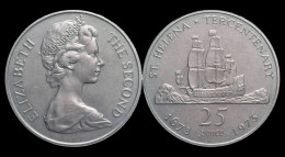 St.Helena 25 Pence 1973- Tercentenary 1673-1973 UNC - Sainte-Hélène