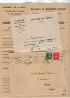 TB 4203 - 1942 - LAC - Lettre De L'Université De CLERMONT Pour Mr Bernard FLEISCHMANN à BRIVE ( Corrèze ) - 1921-1960: Modern Tijdperk