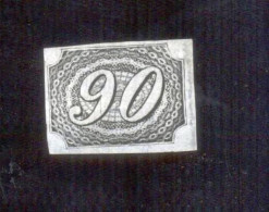 Stamp Brazil - Impere 1844 Scott #10 90 Reis - RHM 7 - Ongebruikt