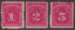 1927-78 CUBA REPUBLICA 1927 MH POSTAGE DUE TASA POR PAGAR COMPLETE SET.  - Neufs