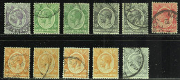 KENYA-UGANDA 1922-27 SCOTT 19-22,24,25,27 STAMPS CANCELLED - Kenya & Uganda