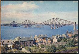 °°° 3865 - SCOTLAND - THE FORTH BRIDGE , FIRTH OF FORTH - 1956 With Stamps °°° - Berwickshire