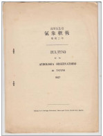 Magazine Esperanto Bulteno De La Aerologia Observatorio De Tateno (Japanio) 1927 - Comics & Manga (andere Sprachen)