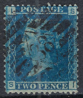 GRANDE BRETAGNE Ca.1858-64:  Le Y&T 27 Pl.12 Obl. Londres-Centre "38", TTB - Used Stamps