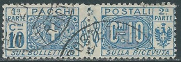 1914-22 REGNO PACCHI POSTALI USATO 10 CENT - I3-6 - Paketmarken