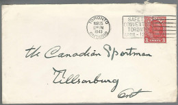 58614) Canada Toronto Post Mark Cancel 1943 Slogan Postal Stationery - 1903-1954 Kings