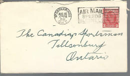 58616) Canada St Catharines Post Mark Cancel 1941 Air Mail Slogan Postal Stationery - 1903-1954 De Koningen