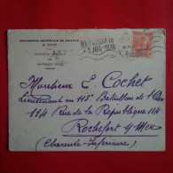 LETTRE RESIDENCE GENERALE DE FRANCE TUNIS POUR ROCHEFORT SUR MER 1939 - Lettres & Documents