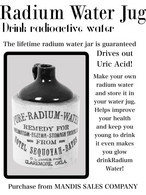 Radium Water Jug Drink Radioactive Water Hotel Claremore Okla. USA Publicité - Advertising (Photo) - Voorwerpen