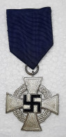 O801 GERMANY WWII  MILITAR MEDAL 25th YEAR OF SERVICE MERIT. ORIGINAL. - Germany