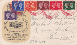 GREAT BRITAIN - FDC 6-5-1940 Stamp Centenary Exhibition Complete Set Of 6 With Cachet And RED CROSS London Postmark - ....-1951 Vor Elizabeth II.