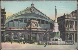 Facciata Della Stazione Ferrov, Piazza Dei Cinquecento, Roma, C.1900-05 - Cartolina - Stazione Termini