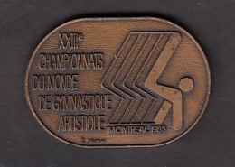 GYMNASTIQUE -  MEDAILLE METAL - CHAMPIONNAT DU MONDE DE GYMNASTIQUE ARTISTIQUE - MONTREAL CANADA 1985 - Gymnastiek