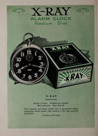 X-Ray Alarm Clock Radium Dial Publicité - Advertising (Photo) - Réveil - Objetos