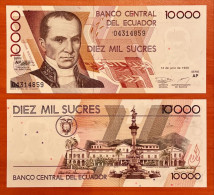 Ecuador 10.000 10000 Sucres 1999 P 127 UNC - Ecuador