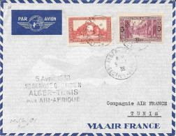 Algérie 1938 1er Liaison Alger-Tunis - Airmail