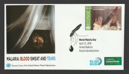 UNITED NATIONS 2010 World Malaria Day: Souvenir Cover CANCELLED - Brieven En Documenten