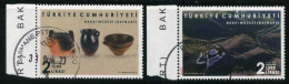 Türkiye 2019 Mi 4473-4474 Artifacts From Baksi Museum, Archaeology, Glass And Earthenware, Museums - Used Stamps