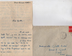 TB 4239 - 1951 - Lettre En Franchise Militaire - Base Aérienne - Soldat Albert GINAC ? Pour Melle Ginette ANDRE à CREST - 1927-1959 Storia Postale