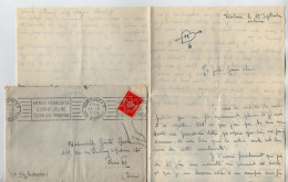 TB 4242 - 1953 - Lettre En Franchise Militaire - Soldat LEPINE Base Ecole De TOULOUSE - BALENCE Pour Melle ANDRE à PARIS - 1927-1959 Brieven & Documenten