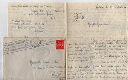 TB 4243 - 1953 - Lettre En Franchise Militaire - Soldat LEPINE Base Ecole De TOULOUSE - BALENCE Pour Melle ANDRE à PARIS - 1927-1959 Covers & Documents