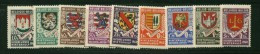 Belgium *SECOURS HIVER-SEALS  9 PROVINCES-9vals-1940-REICH WW2 OCCUPATION-Mint Hinged - Other & Unclassified