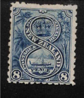 NZ 1898 8d Indigo Maori Canoe P11 No Wmk SG 266 HM #CBT34 - Unused Stamps