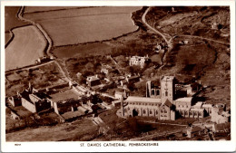 Wales Pembrokeshire Aerial View St David's Cathedral Real Photo - Pembrokeshire