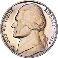 Monnaie, États-Unis, Jefferson Nickel, 5 Cents, 1981, U.S. Mint, San Francisco - 1938-42: Pièces D'Avant Guerre