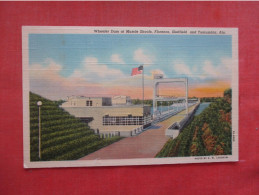 Wheeler Dam Muscle Shoals Flag Florence Sheffield Tuscumbia Alabama  Ref 6060 - Otros & Sin Clasificación