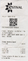 Ticket QR CODE - BUS  ILE DE LA REUNION - TICKET UNITE A BORD - LIGNE ESTIVAL - SALAZIE  GARE ST ANDRE - TICKET - Mundo