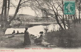 CPA (83 Var ) Besse Sur Issole Bords Du Lac Les Platanes Animée - Besse-sur-Issole