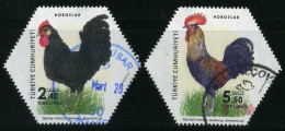 Türkiye 2019 Mi 4543-4544 Roosters, Birds, Poultry, Rooster And Chicken, Gallus Gallus Domesticus - Used Stamps