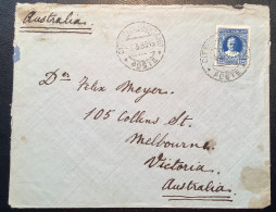 Sa.9 1929 1,25L Lettera 1932>Melbourne Victoria Australia (Vatican First Issue Cover RARE DESTINATION Vaticano Italy - Storia Postale