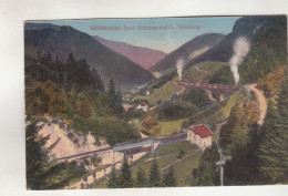 C8736) HÖLLENTAL - Bad. Schwarzwald - HÖLLSTEIG Mit Brücke U. ZUG Bahn LOK Dampflok 1925 Riedenweiler - Höllental
