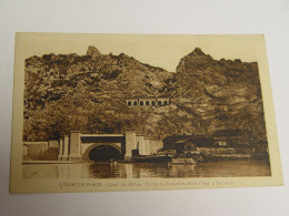 BOUCHES DU RHONE-MARSEILLE-L'ESTAQUE PLAGE CANAL DU RHONE ENTREE DU TUNNEL DU ROVE - L'Estaque