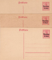 ENTIER POSTAL / STATIONERY : GERMAN OCCUPATION In ROMANIA (WW I) - 3 POSTCARDS : DEUTHES REICH / RUMÄNIEN - 1918 (al546) - Foreign Occupations