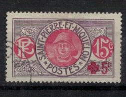 SAINT PIERRE ET MIQUELON      N°  YVERT  106  OBLITERE  (pêcheur Rose Foncé )  ( 4   CR Ob1 ) - Used Stamps