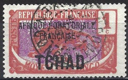 Chad 1924 - Mi 19 - YT 19 ( Leopard - Overprint ) - Oblitérés