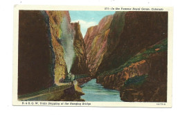 Denver Postcard Colorado D &r.g.w. Train Stopping At The Hanging Bridge Unused - Denver