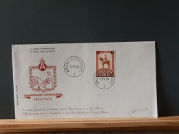 65/568JA FDC BELGE 1954 - 1951-1960