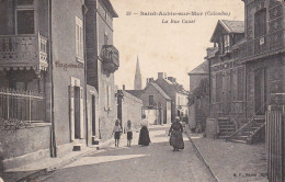 SAINT AUBIN SUR MER - La Rue Canet Animée - Saint Aubin