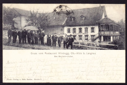 1907 Gelaufene AK: Gruss Vom Restaurant Windegg Albis B. Langnau. - Langnau Am Albis 