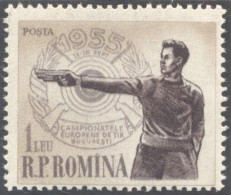 ROMANIA - EUROPA CUP  SHOOTING - **MNH - 1955 - Tir (Armes)