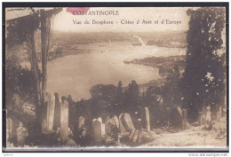 Constantinople - CPA Vue Du Bosphore (...) - Cachet "27e Regiment De Tirailleurs 15e Compagnie Le Capitaine" 09/03/1920 - Andere & Zonder Classificatie