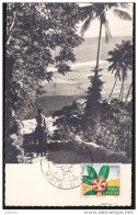 Wallis Et Futuna - Yvert N° 159 Oblitéré 04/08/1958 - FDC Carte Maximum - Flore D'outre Mer - Cachet Europe 1 - Maximumkarten