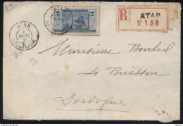 Mauritanie - N° 53 Seul Sur LsC Recommandée Obl Atar Pour Le Buisson - 07/03/1931 - Brieven En Documenten
