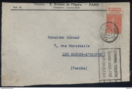 France - Bande Publicitaire N° 199 Oblitéré Sur Fragment - Lettres & Documents